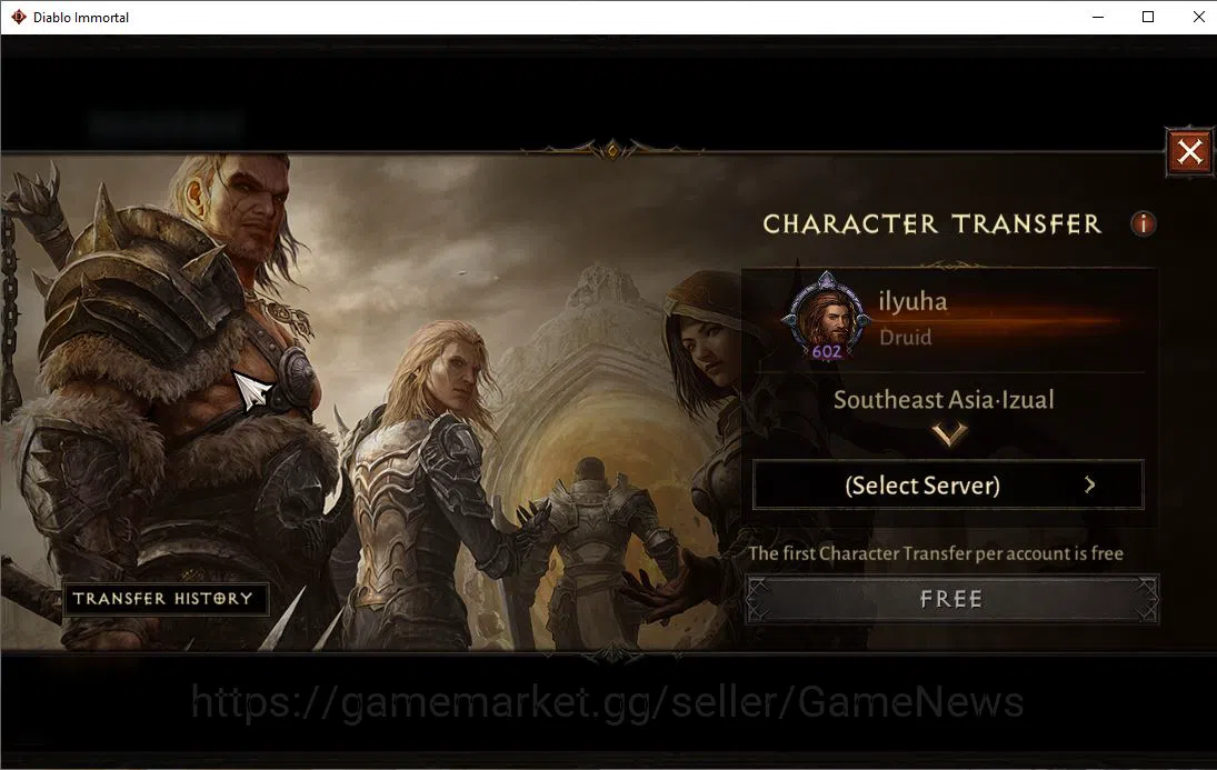 Diablo Immortal Accounts Mid-Tier SEA-Izual|Lv60 (602)|Druid|35k CR|Reso 520|Paragon Maledictor|Inferno II|Hellquary 2