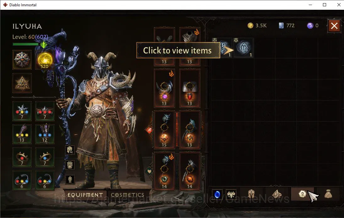 Diablo Immortal Accounts Mid-Tier SEA-Izual|Lv60 (602)|Druid|35k CR|Reso 520|Paragon Maledictor|Inferno II|Hellquary 7