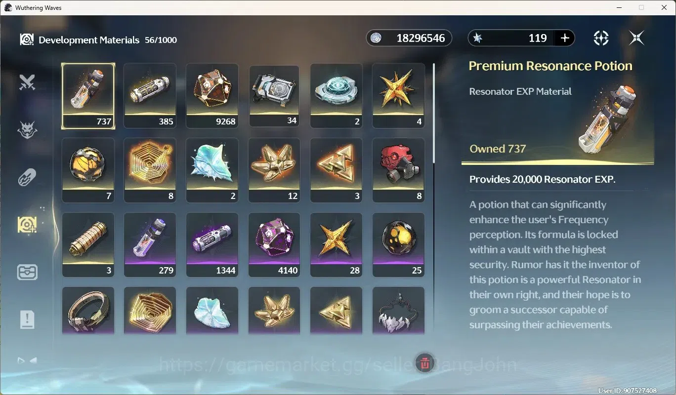 Wuthering Waves Accounts Others SEA|UL 49|Rank 5|4 Char Limited [Denia]+Sign,Phrolova Rc3,Shorekeeper,Rebecca| Mc Female 15