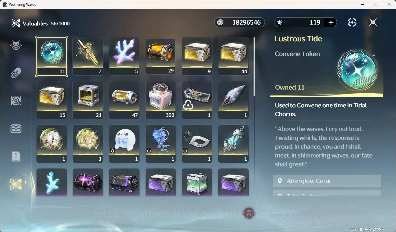 Wuthering Waves Accounts Others SEA|UL 49|Rank 5|4 Char Limited [Denia]+Sign,Phrolova Rc3,Shorekeeper,Rebecca| Mc Female 18