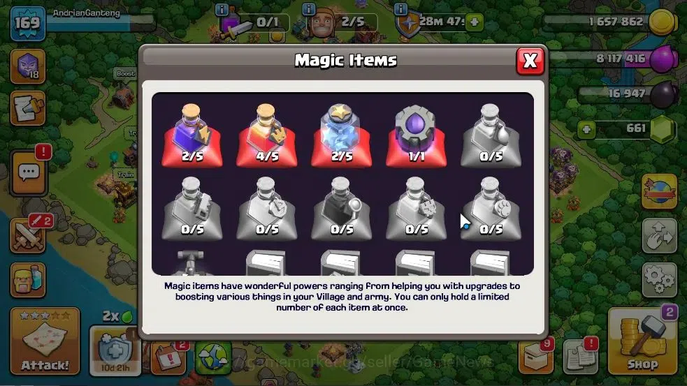Clash of Clans Accounts LV 169|TH 14-BH 8|HH 8|Limited Skin|BK 66,AQ 73,GW image 2