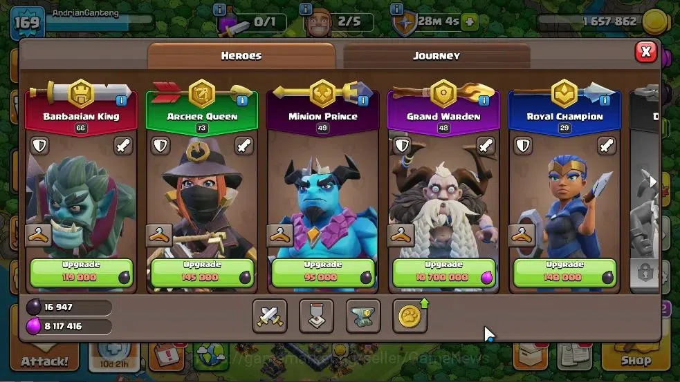 Clash of Clans Accounts LV 169|TH 14-BH 8|HH 8|Limited Skin|BK 66,AQ 73,GW image 8
