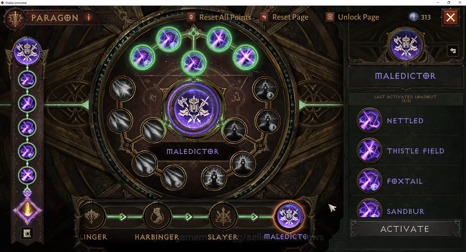 Diablo Immortal Accounts High-End SEA - Verathiel |CS ON|Lv 60 (513)|Druid|CR 33k|Reso 510|Paragon Maledictor|Inferno I|1 10