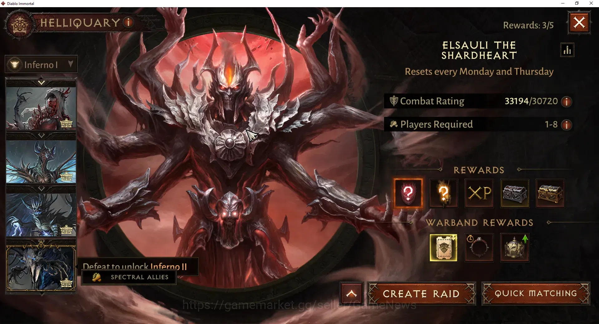 Diablo Immortal Accounts High-End SEA - Verathiel |CS ON|Lv 60 (513)|Druid|CR 33k|Reso 510|Paragon Maledictor|Inferno I|1 12