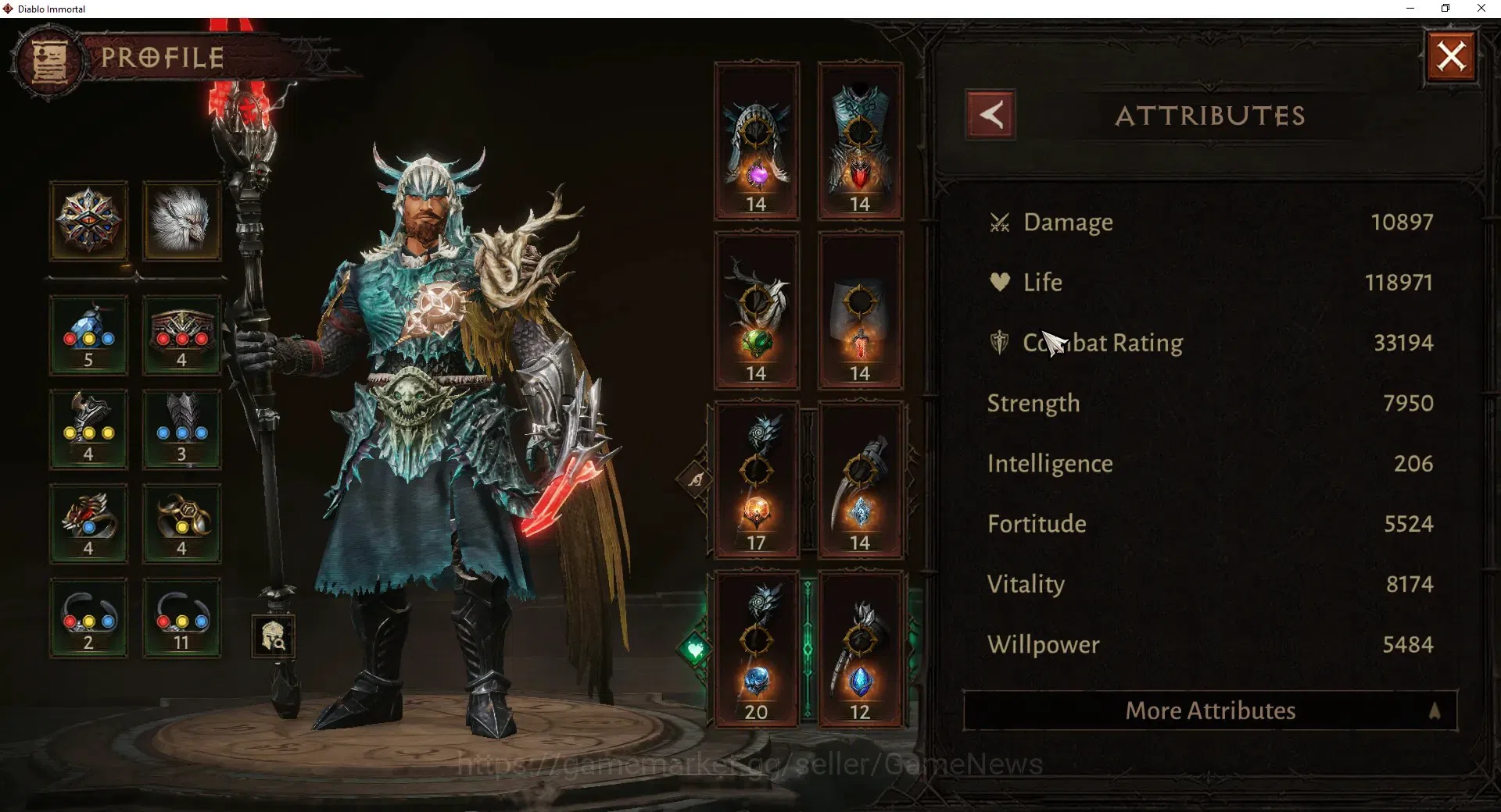 Diablo Immortal Accounts High-End SEA - Verathiel |CS ON|Lv 60 (513)|Druid|CR 33k|Reso 510|Paragon Maledictor|Inferno I|1 9