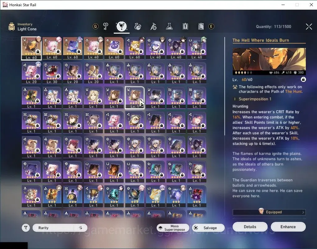 Honkai Star Rail Accounts Asia|TL 59|7 Limited|[Evanescia E1,SW 999 E2,Arche image 7