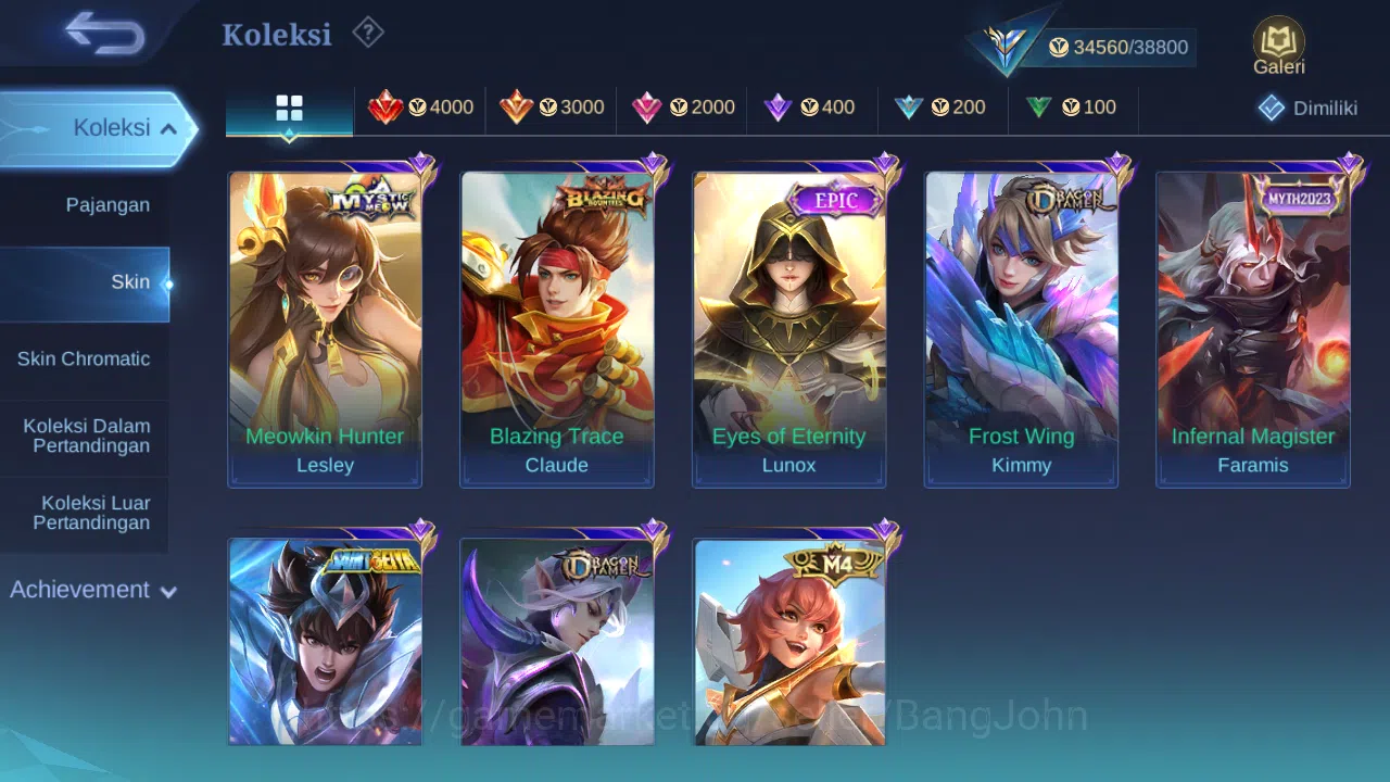 Mobile Legends: Bang Bang Accounts Hero 62 Skin 161 | KOF Karina | Luckybox Change |  image 7