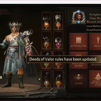 Diablo Immortal Accounts Mid-Tier SEA - Vasily | 60 (321) Druid - Maledictor|CR 28k|Reso 480|Hell 3|2 Cosmetics|Lv 30 (1