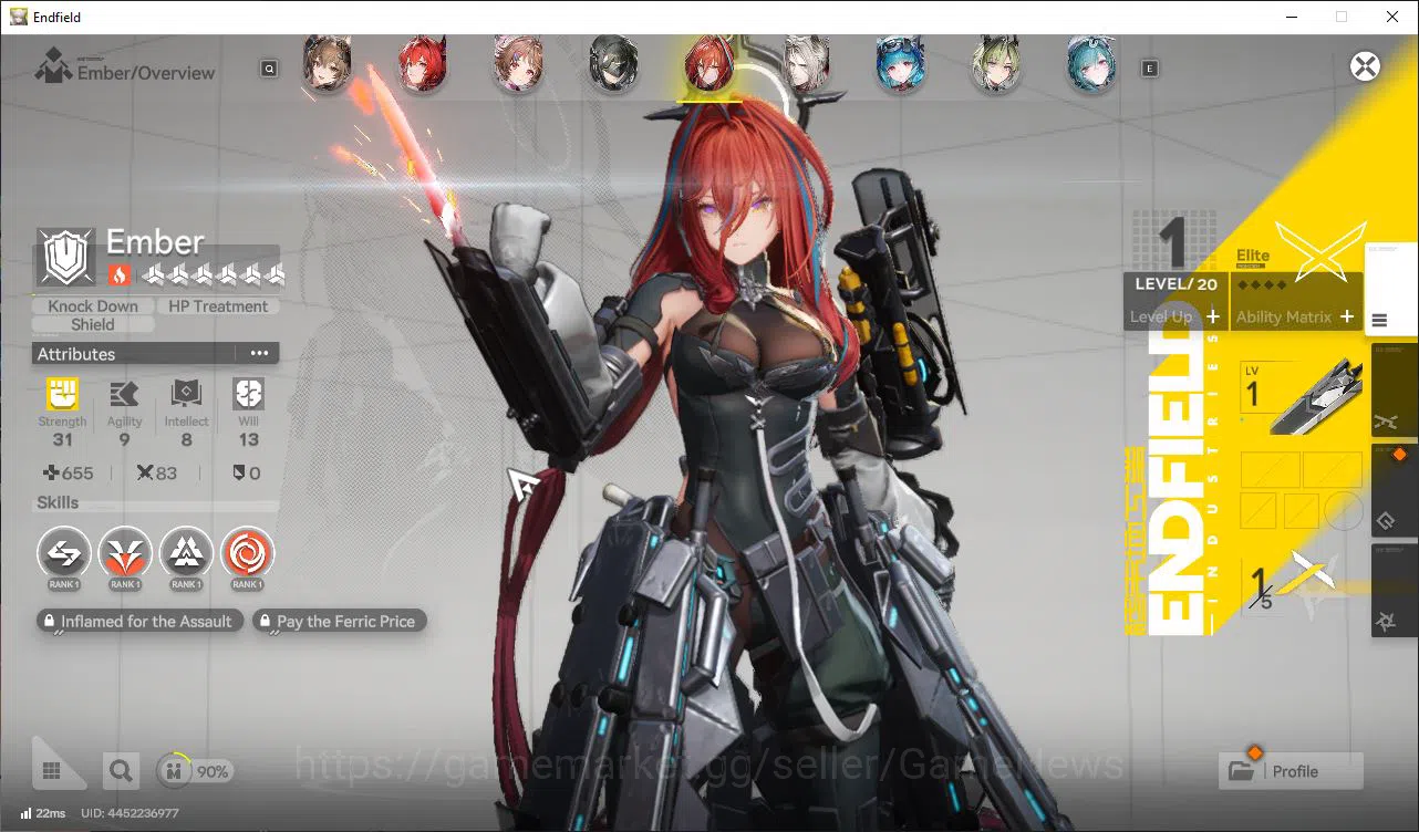 Arknights: Endfield Accounts ASIA|Lv55|10SSR(5Limit)+21(*6WP)|(Fangyi,LaevaP1,T image 12