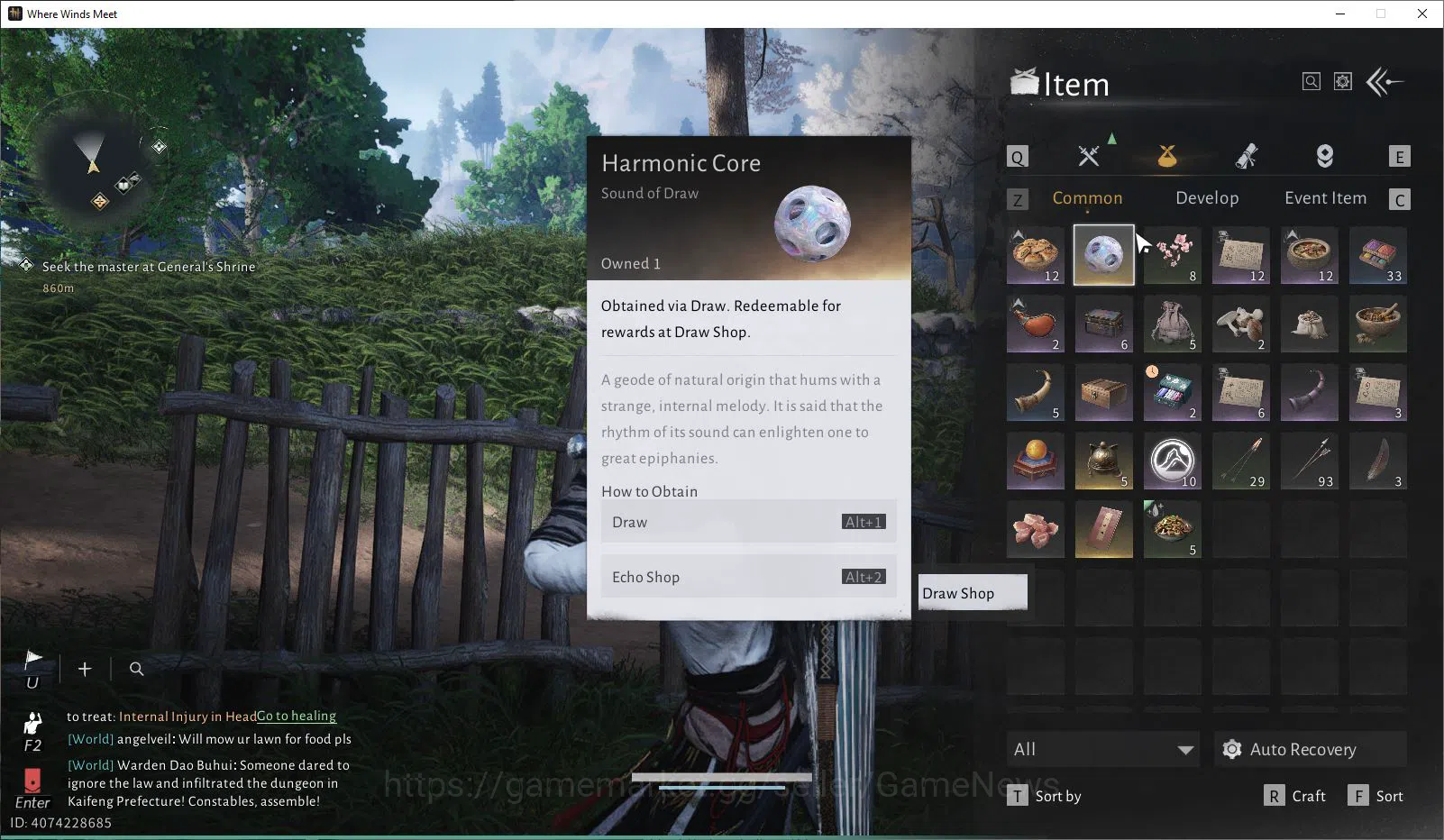 Where Winds Meet Accounts GLOBAL|Lv 5|Starter|GS 3671|1 Harmonic Core|Anthem image 4