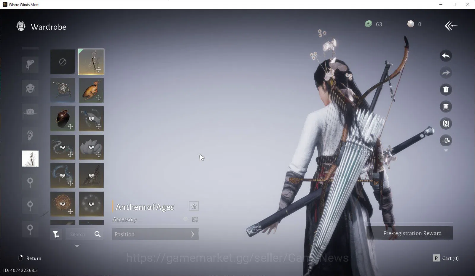 Where Winds Meet Accounts GLOBAL|Lv 5|Starter|GS 3671|1 Harmonic Core|Anthem image 7