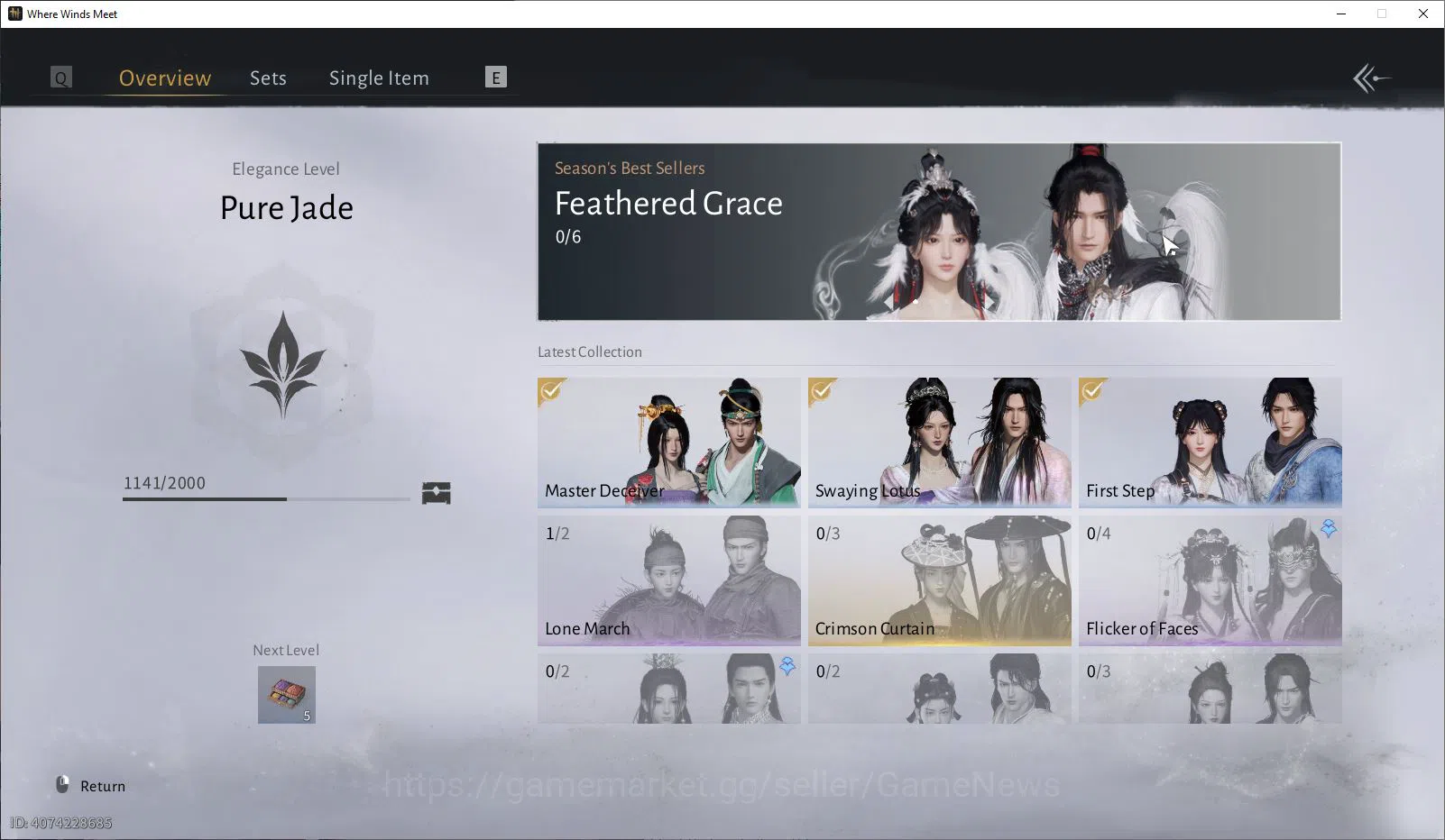 Where Winds Meet Accounts GLOBAL|Lv 5|Starter|GS 3671|1 Harmonic Core|Anthem image 8