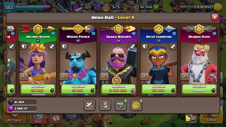 Clash of Clans Accounts Global | TH 15-BH 9|LVL 183 |HH9|BK 71,AQ 82,GW 58 image 11