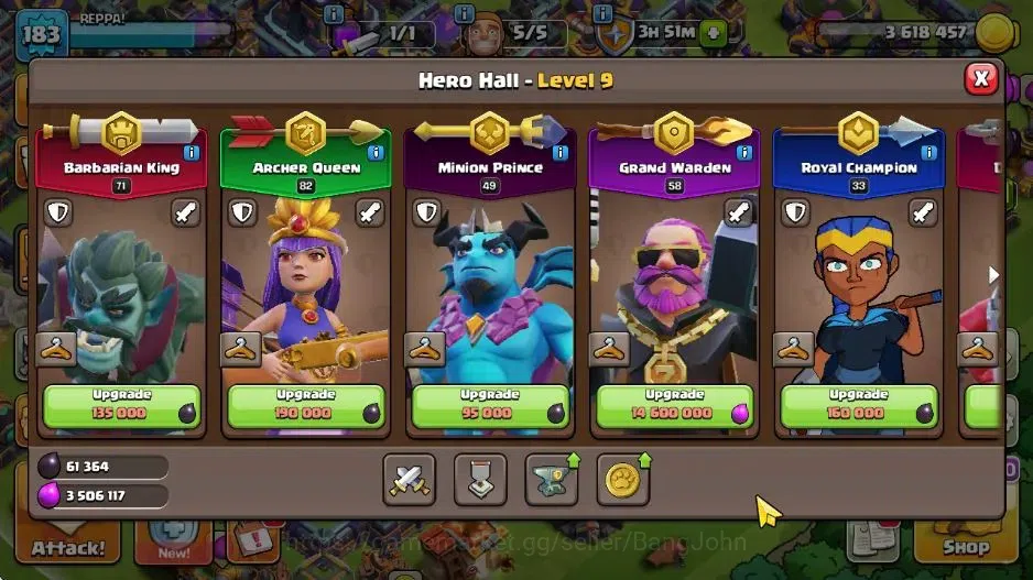 Clash of Clans Accounts Global | TH 15-BH 9|LVL 183 |HH9|BK 71,AQ 82,GW 58 image 12