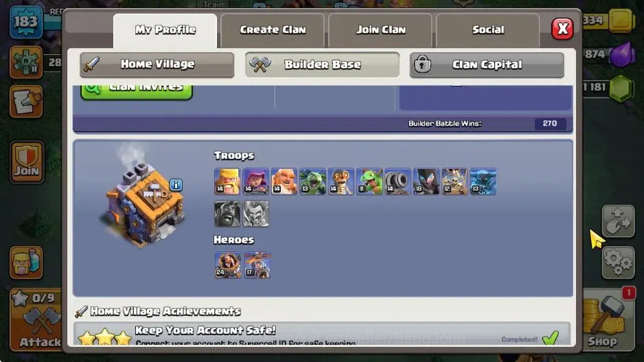Clash of Clans Accounts Global | TH 15-BH 9|LVL 183 |HH9|BK 71,AQ 82,GW 58 image 2