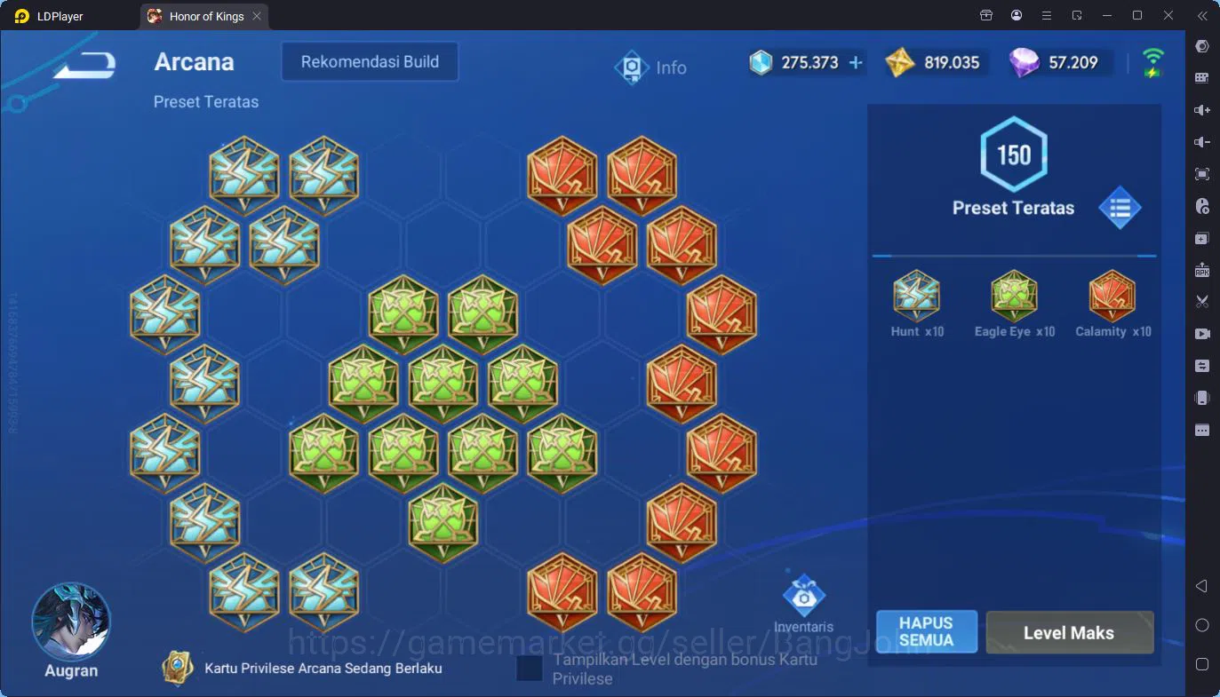 Honor of Kings Accounts Global | 112H 276S | Mythic Lady Sun | 8 LGD | Det image 2
