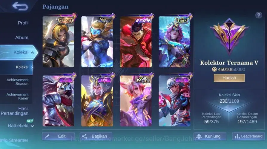 Mobile Legends: Bang Bang Accounts Global|Skin 230|Renowned|Collector Natalia|Collab  image 14