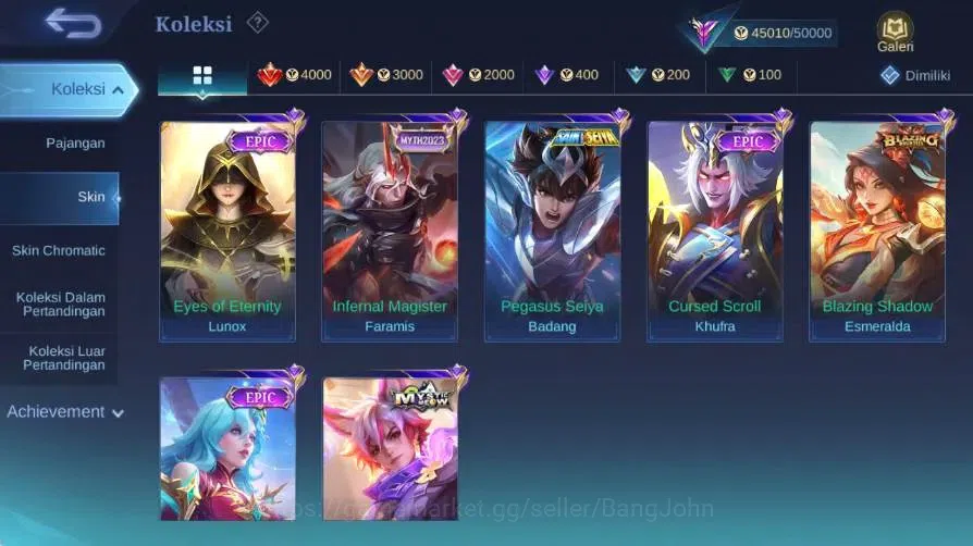 Mobile Legends: Bang Bang Accounts Global|Skin 230|Renowned|Collector Natalia|Collab  image 6