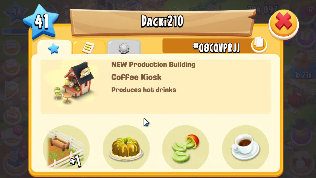 Hay Day Accounts Level 41 | Barn Storage 1100 + Silo Storage 625 | 204k Coins, 35 Diamonds |CN ON|Log Supercell ID|Take 11