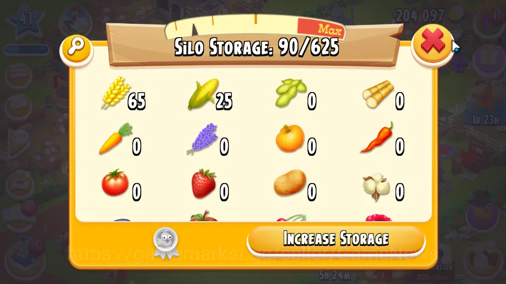 Hay Day Accounts Level 41 | Barn Storage 1100 + Silo Storage 625 | 204k Coins, 35 Diamonds |CN ON|Log Supercell ID|Take 8