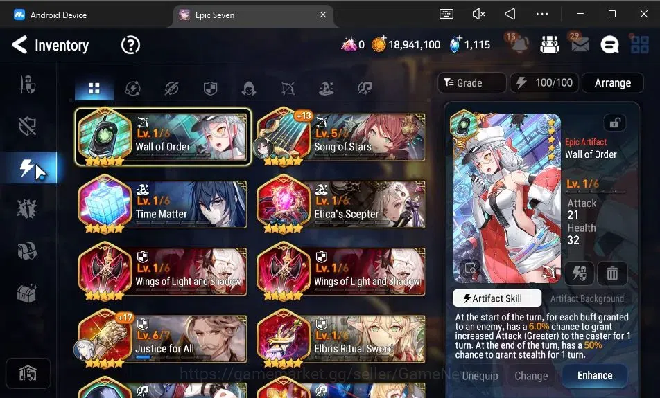 Epic Seven Accounts GLOBAL Unverif|NewEra|5 ML(F Cecilia,Maid Chloe,C image 11