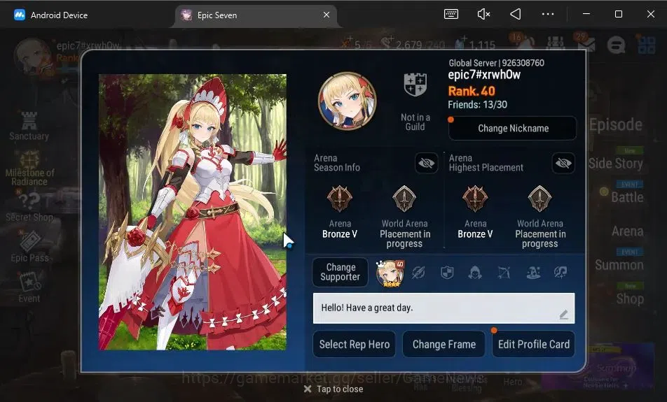 Epic Seven Accounts GLOBAL Unverif|NewEra|5 ML(F Cecilia,Maid Chloe,C image 2
