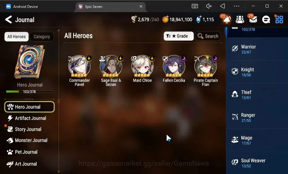 Epic Seven Accounts GLOBAL Unverif|NewEra|5 ML(F Cecilia,Maid Chloe,C image 6