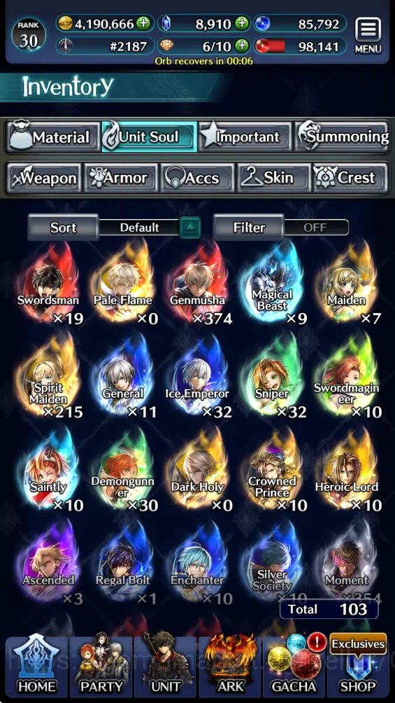 Last Cloudia Accounts Mid‑Game GLOBAL| Collab (Yule Emilia,Joshua,Klaudia,Vergil)  +TopTierUnits 17