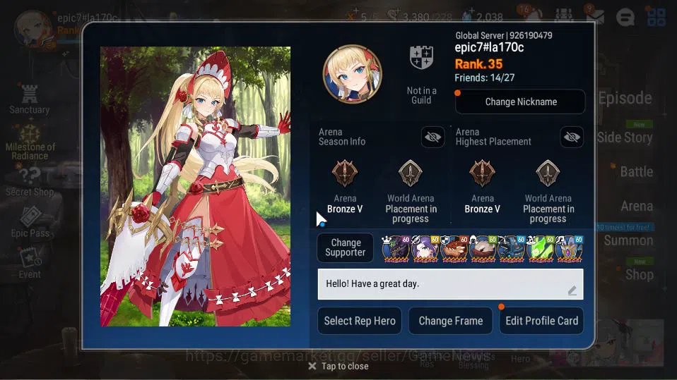 Epic Seven Accounts GLOBAL Unverif|3 ML(C Liliias,SP Politis,LQ Charlo image 18