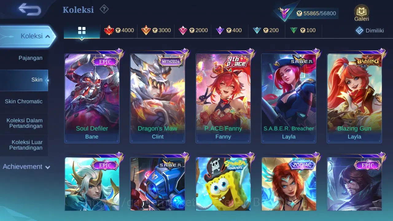 Mobile Legends: Bang Bang Accounts GLOBAL Hero 90 Skin 180 | Sasuke | KOF Guin | AOT  image 3