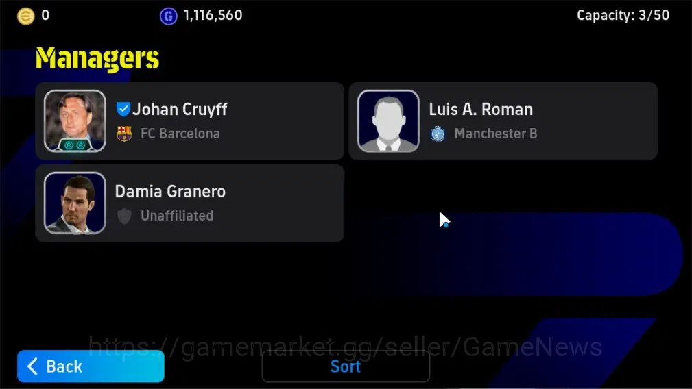 eFootball Accounts Legends & Iconic Players Android|Big Time(Federico Dimarco)Epic(Johan Cruyff)|Show Time Kein Sato,Lionel 3