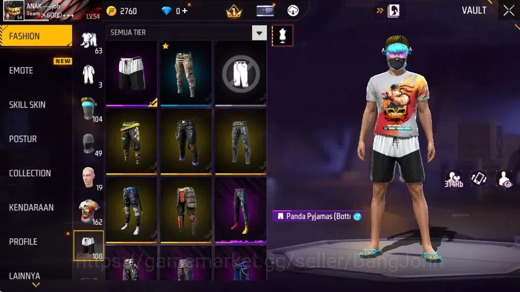 Free Fire Accounts Indonesia | Vault 547 | Evo(Famas Demonic Grin Lv1 image 10