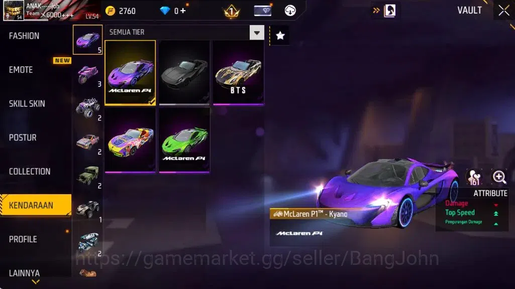 Free Fire Accounts Indonesia | Vault 547 | Evo(Famas Demonic Grin Lv1 image 13