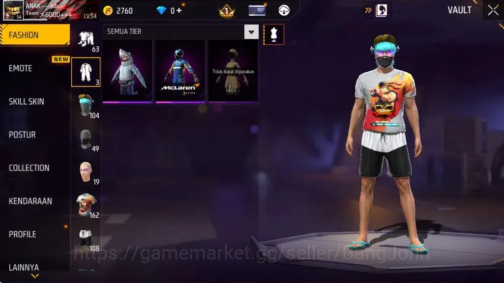 Free Fire Accounts Indonesia | Vault 547 | Evo(Famas Demonic Grin Lv1 image 5