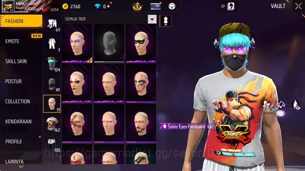 Free Fire Accounts Indonesia | Vault 547 | Evo(Famas Demonic Grin Lv1 image 8