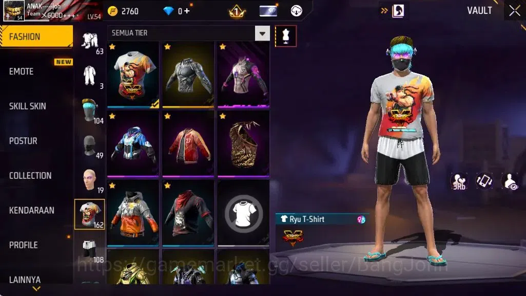Free Fire Accounts Indonesia | Vault 547 | Evo(Famas Demonic Grin Lv1 image 9