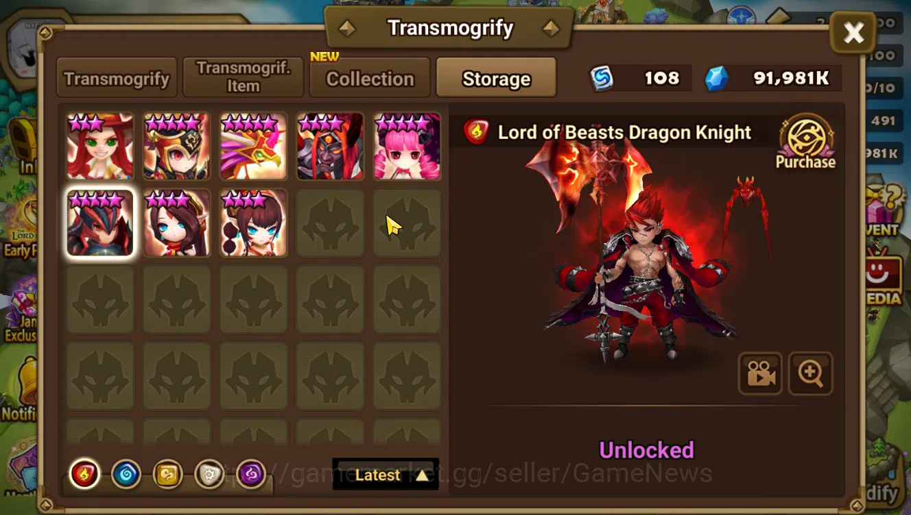 Summoners War: Sky Arena Accounts End-Game ASIA Lv100 Seimei Combo|4 Hot LND(Seimei,Arta,Trinity,L Azure)|75 NB5 Total|Ready 17