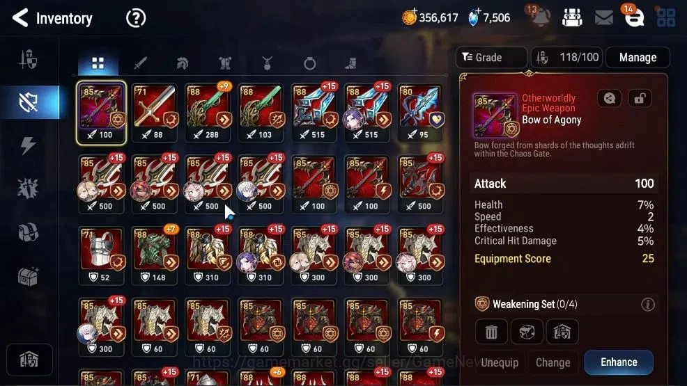 Epic Seven Accounts High-End GLOBAL UnVerif|5 ML(Rhiana&Luci,NM Luna,LH Cermia,Etc)+Aby Fumyr,AFS Flan,etc|Poh ON|7K 15