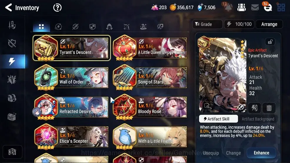 Epic Seven Accounts High-End GLOBAL UnVerif|5 ML(Rhiana&Luci,NM Luna,LH Cermia,Etc)+Aby Fumyr,AFS Flan,etc|Poh ON|7K 16