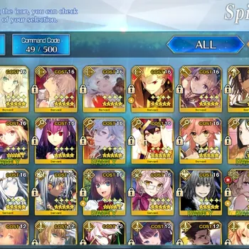 Fate-Grand Order Accounts NA Lvl 146 |RGBO Meta|23 SSR Servant|15 Max Skill|Space Ereshkigal (NP 5),Merlin,Tez,Tamamo,Nemo