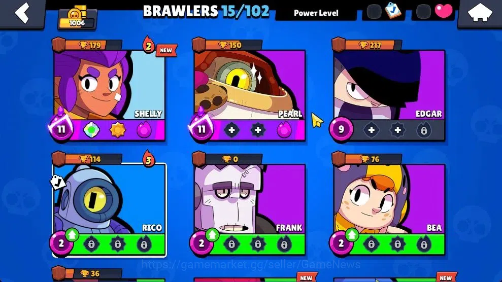 Brawl Stars Accounts 1006 Trophy|15 Brawlers 2 Max Lv [Pearl,Shelly]|1  image 4