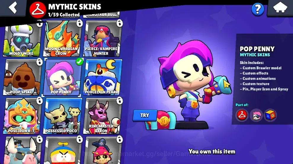 Brawl Stars Accounts 1006 Trophy|15 Brawlers 2 Max Lv [Pearl,Shelly]|1  image 7