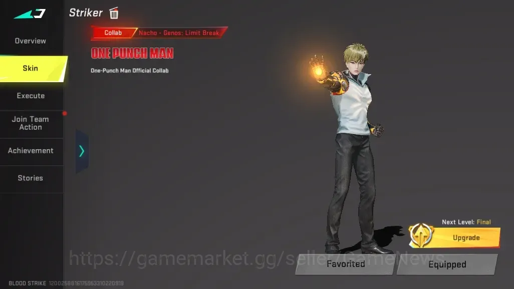 Blood Strike Accounts Collab Skin Asia | Collab Nacho Genos Limit Break | Legendary M4A1 Venom,NOVA Rebel Vogue | Log 1