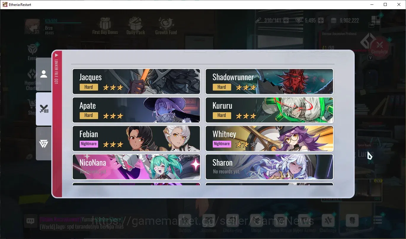 Etheria: Restart Accounts GLOBAL-S25|Lv31|5K DM|18 SSR[Lian,Plume,Kloss,Ling image 10