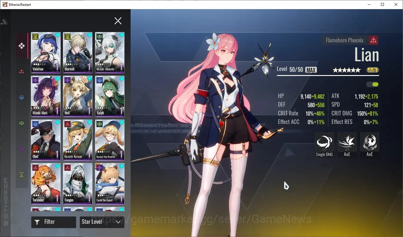 Etheria: Restart Accounts GLOBAL-S25|Lv31|5K DM|18 SSR[Lian,Plume,Kloss,Ling image 6
