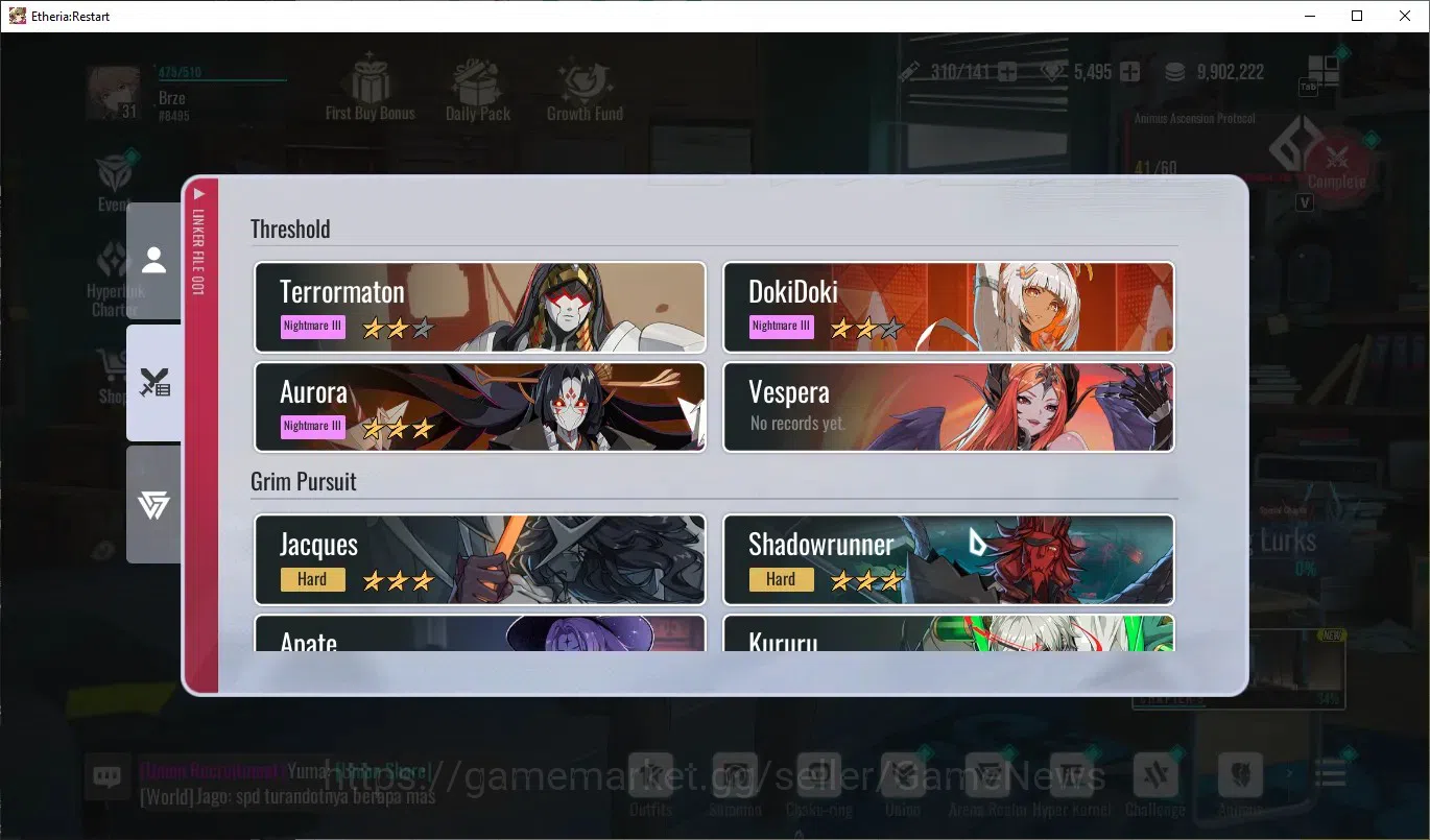 Etheria: Restart Accounts GLOBAL-S25|Lv31|5K DM|18 SSR[Lian,Plume,Kloss,Ling image 9