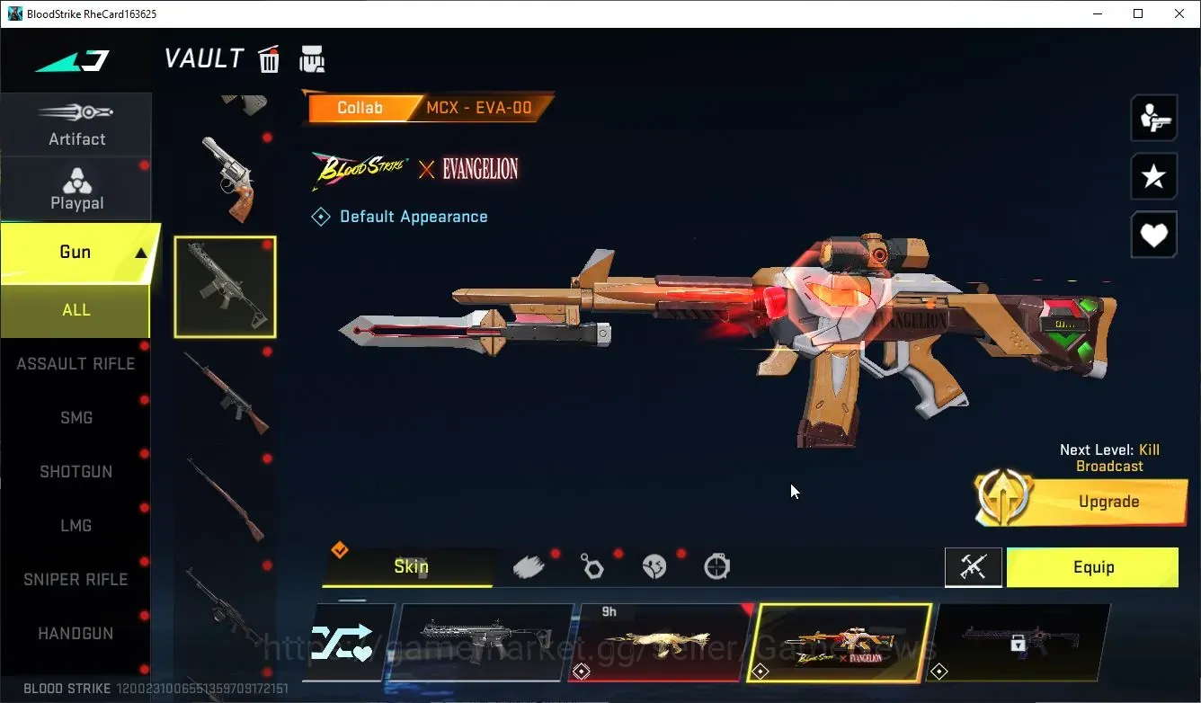 Blood Strike Accounts Collab Skin Asia|Collabs BLEACH Byakuya,Evangelion MCX-EVA-00+5 Ultra[Spike-Twilight Baron,P90,FAL 1