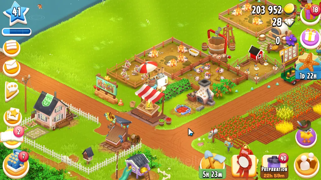 Hay Day Accounts Level 41 | Barn Storage 1100 + Silo Storage 625 | 203k Coins, 28 Diamonds |CN ON|Log Supercell ID|Take 4