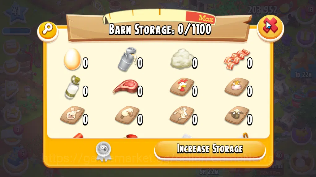 Hay Day Accounts Level 41 | Barn Storage 1100 + Silo Storage 625 | 203k Coins, 28 Diamonds |CN ON|Log Supercell ID|Take 7
