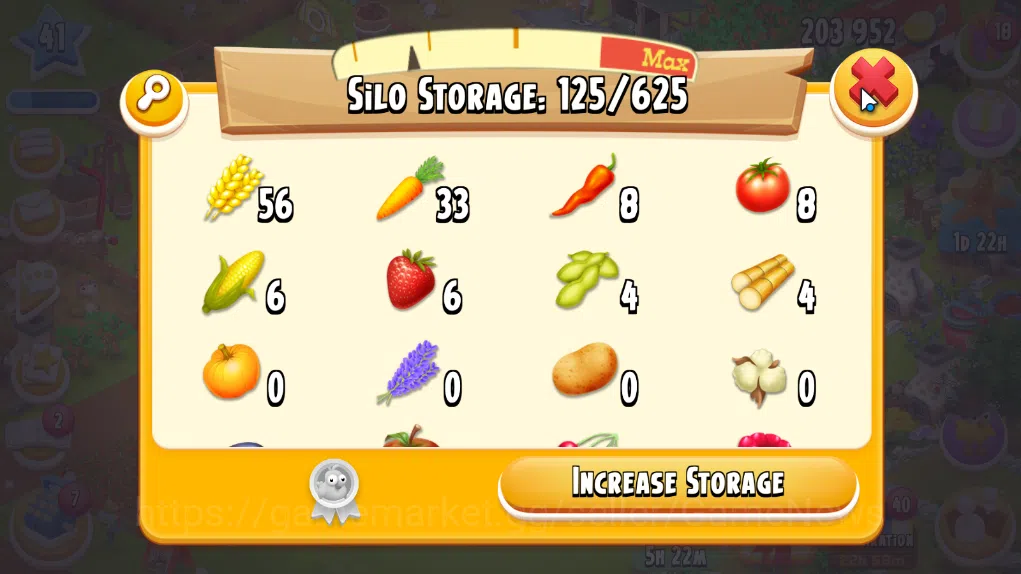 Hay Day Accounts Level 41 | Barn Storage 1100 + Silo Storage 625 | 203k Coins, 28 Diamonds |CN ON|Log Supercell ID|Take 8